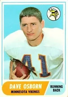 1968 Topps #29 - Dave Osborn - Minnesota Vikings 1968 Topps #29 - Dave Osborn - Minnesota Vikings