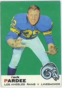 1969 Topps #12 - Jack Pardee - Los Angeles Rams