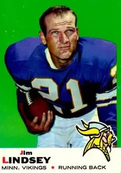 1969 Topps #13 - Jim Lindsey - Minnesota Vikings