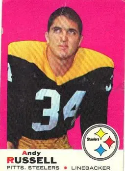 1969 Topps #17 - Andy Russell - Pittsburgh Steelers