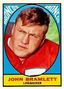 1967 Topps #38 - John Bramlett - Denver Broncos