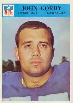 1966 Philadelphia #68 - John Gordy - Detroit Lions