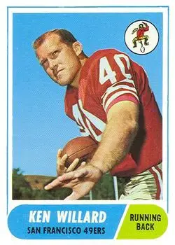 1968 Topps #34 - Ken Willard - San Francisco 49ers