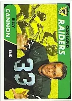 1968 Topps #37 - Billy Cannon - Oakland Raiders