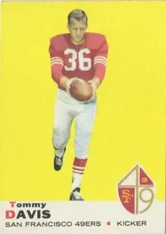 1969 Topps #22 - Tommy Davis - San Francisco 49ers 1969 Topps #22 - Tommy Davis - San Francisco 49ers