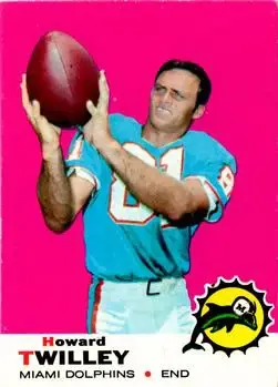1969 Topps #28 - Howard Twilley - Miami Dolphins