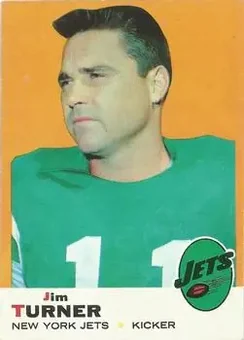 1969 Topps #29 - Jim Turner - New York Jets 1969 Topps #29 - Jim Turner - New York Jets
