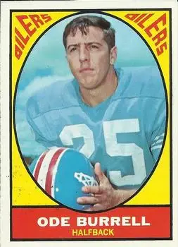 1967 Topps #48 - Ode Burrell - Houston Oilers