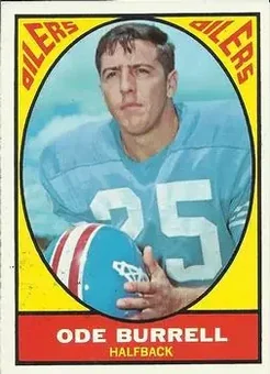 1967 Topps #48 - Ode Burrell - Houston Oilers