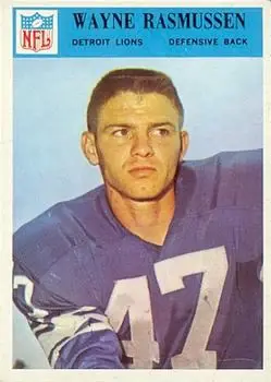 1966 Philadelphia #74 - Wayne Rasmussen - Detroit Lions