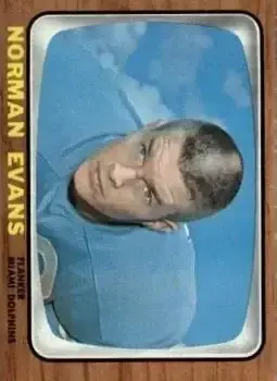 1966 Topps #77 - Norman Evans - Miami Dolphins
