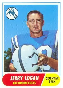 1968 Topps #47 - Jerry Logan - Baltimore Colts