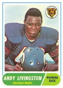 1968 Topps #48 - Andy Livingston - Chicago Bears