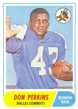 1968 Topps #50 - Don Perkins - Dallas Cowboys