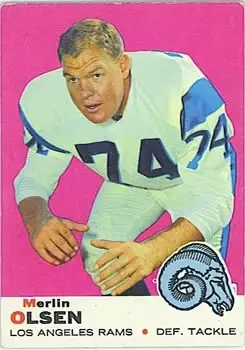 1969 Topps #34 - Merlin Olsen - Los Angeles Rams