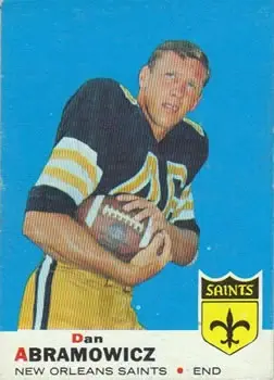 1969 Topps #36 - Dan Abramowicz - New Orleans Saints