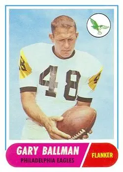 1968 Topps #58 - Gary Ballman - Philadelphia Eagles