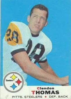1969 Topps #42 - Clendon Thomas - Pittsburgh Steelers 1969 Topps #42 - Clendon Thomas - Pittsburgh Steelers