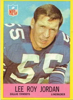 1967 Philadelphia #54 - Lee Roy Jordan - Dallas Cowboys - Front 1967 Philadelphia #54 - Lee Roy Jordan - Dallas Cowboys - Front