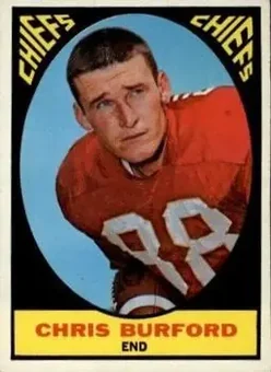 1967 Topps #72 - Chris Burford - Kansas City Chiefs