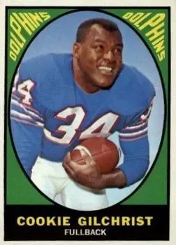 1967 Topps #74 - Cookie Gilchrist - Miami Dolphins