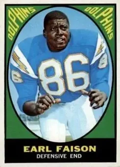 1967 Topps #75 - Earl Faison - Miami Dolphins
