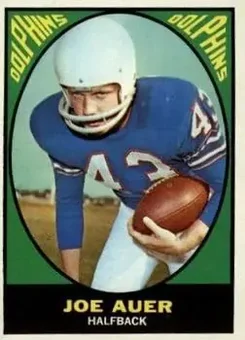 1967 Topps #79 - Joe Auer - Miami Dolphins