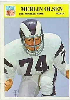 1966 Philadelphia #102 - Merlin Olsen - Los Angeles Rams