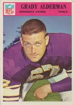 1966 Philadelphia #106 - Grady Alderman - Minnesota Vikings