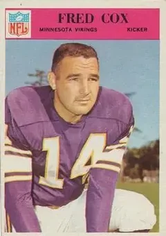 1966 Philadelphia #108 - Fred Cox - Minnesota Vikings
