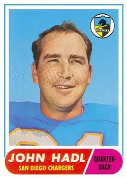 1968 Topps #63 - John Hadl - San Diego Chargers