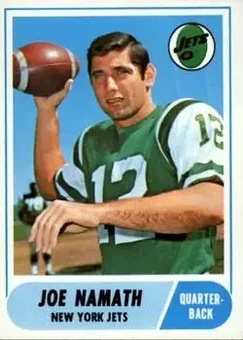 1968 Topps #65 - Joe Namath - New York Jets