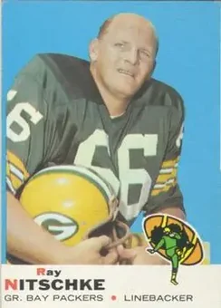 1969 Topps #55 - Ray Nitschke - Green Bay Packers 1969 Topps #55 - Ray Nitschke - Green Bay Packers