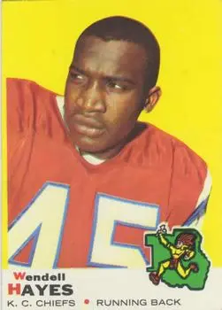 1969 Topps #58 - Wendell Hayes - Kansas City Chiefs