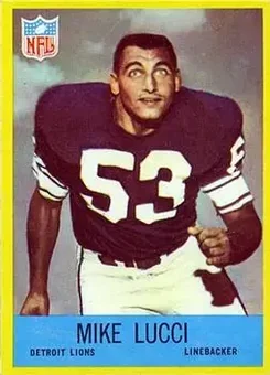 1967 Philadelphia #67 - Mike Lucci - Detroit Lions