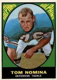 1967 Topps #86 - Tom Nomina - Miami Dolphins
