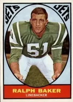 1967 Topps #90 - Ralph Baker - New York Jets 1967 Topps #90 - Ralph Baker - New York Jets
