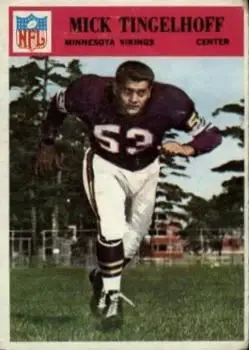 1966 Philadelphia #115 - Mick Tingelhoff - Minnesota Vikings