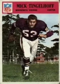 1966 Philadelphia #115 - Mick Tingelhoff - Minnesota Vikings