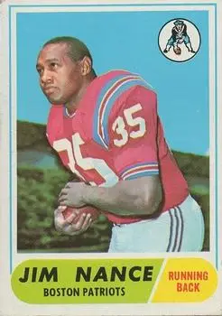1968 Topps #72 - Jim Nance - Boston Patriots