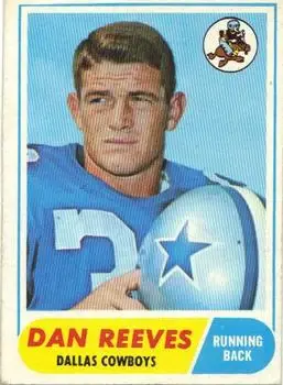 1968 Topps #77 - Dan Reeves - Dallas Cowboys