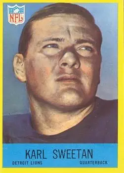 1967 Philadelphia #71 - Karl Sweetan - Detroit Lions - Front