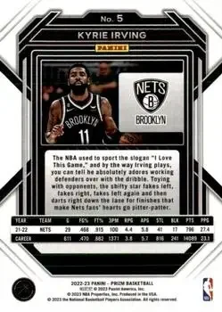 Back of Kyrie Irving