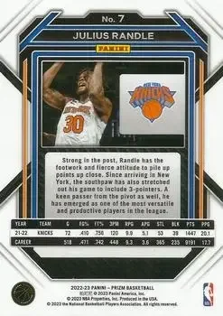 Back of Julius Randle