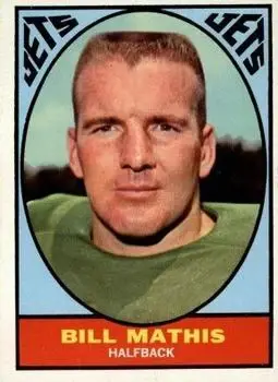 1967 Topps #96 - Bill Mathis - New York Jets - Front