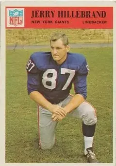 1966 Philadelphia #123 - Jerry Hillebrand - New York Giants