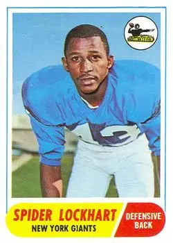 1968 Topps #83 - Spider Lockhart - New York Giants 1968 Topps #83 - Spider Lockhart - New York Giants