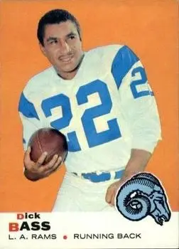 1969 Topps #81 - Dick Bass - Los Angeles Rams - Front