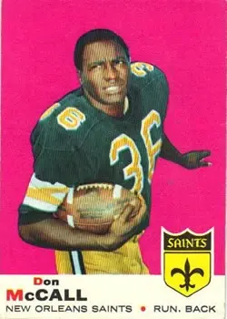 1969 Topps #83 - Don McCall - New Orleans Saints - Front 1969 Topps #83 - Don McCall - New Orleans Saints - Front