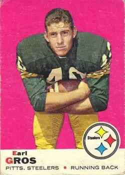 1969 Topps #86 - Earl Gros - Pittsburgh Steelers